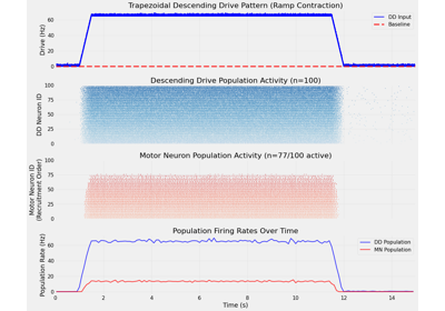 Spike Train Generation with Descending Drive